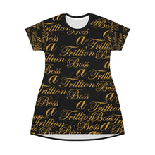 Load image into Gallery viewer, All Over Luxury T-Shirt Dress - Boss A Trillion Brand Store
