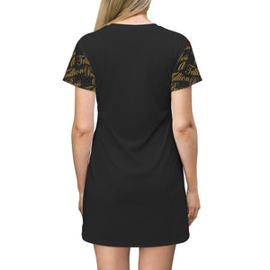 All Over Luxury T-Shirt Dress - Boss A Trillion Brand Store