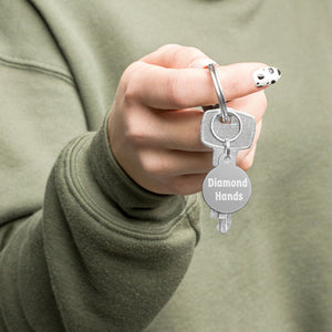 Diamond Hands Key chain Engraved pet ID tag - Boss A Trillion Luxurious Brand & Store
