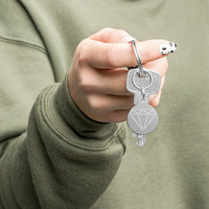 Diamond Hands Key chain Engraved pet ID tag - Boss A Trillion Luxurious Brand & Store