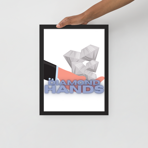 Diamond Hands Framed poster - Boss A Trillion Luxurious Brand & Store