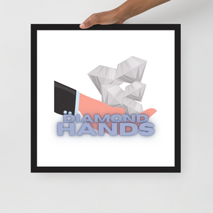Diamond Hands Framed poster - Boss A Trillion Luxurious Brand & Store
