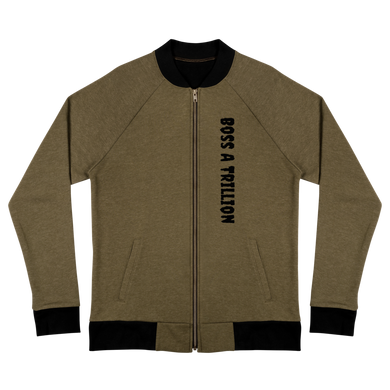 Military Green Bomber Jacket - Boss A Trillion Brand Store