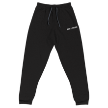 Load image into Gallery viewer, Rich Black Luxury Joggers Embroidery In White - Boss A Trillion Brand Store

