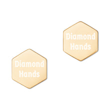 Load image into Gallery viewer, Diamond Hands Sterling Silver Hexagon Stud Earrings - Boss A Trillion Luxurious Brand &amp; Store
