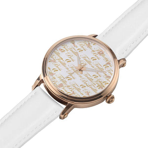 Genuine Leather Premium Luxury Watch (white) - Boss A Trillion Brand Store